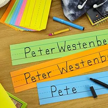 Astrobrights Colored Sentence Strips, 3" x 24", 65 lb/176 gsm, 5-Color Assortment, 100 Count (91992)