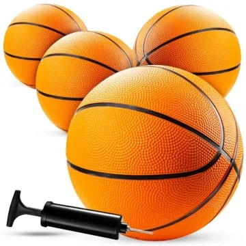 Bedwina Mini Basketball - 7 Inch, Size 3 Pack of 4 - Mini Hoop Outdoor Basketball Set & Indoor, for ...