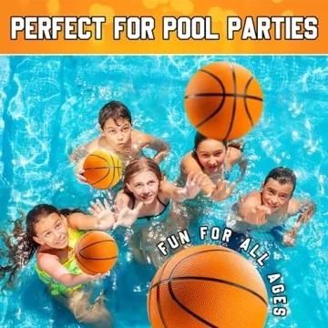Bedwina Mini Basketball - 7 Inch, Size 3 Pack of 4 - Mini Hoop Outdoor Basketball Set & Indoor, for Small Basketball Hoops & Pool Basketball Parties - Kids Basketball Party Favors