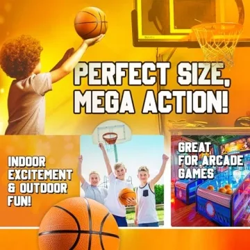 Bedwina Mini Basketball - 7 Inch, Size 3 Pack of 4 - Mini Hoop Outdoor Basketball Set & Indoor, for Small Basketball Hoops & Pool Basketball Parties - Kids Basketball Party Favors