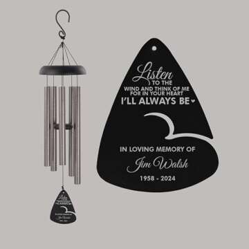 Personalized "Listen to the Wind" Memorial Wind Chime (21" Bronze)