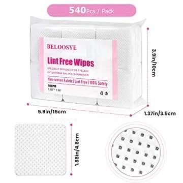 BELOOSYE 540 Pack Lint-Free Nail Wipes for Professionals