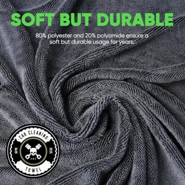 KKV Microfiber Towels for Cars - Extra Large 2-Pack