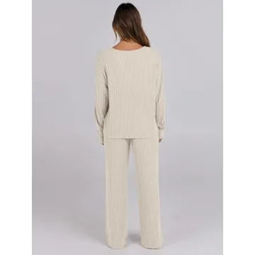 ANRABESS Women's 2 Piece Lounge Pajamas Set - Chic Comfort Awaits!