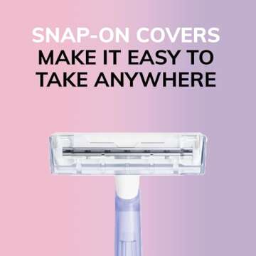 BIC Silky Touch Women's Disposable Razors, With 2 Blades, Pretty Pastel Razor Handles, 40 Count Value Pack of Womens Razors
