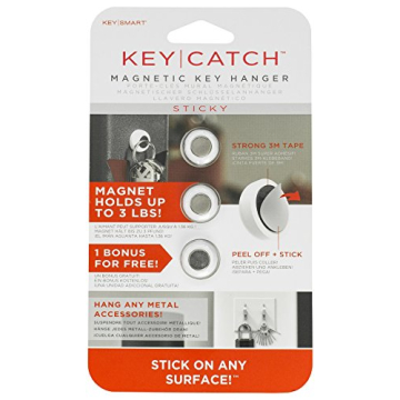 KeyCatch KeySmart The Sticky by ®: A Modern Magnetic Key Rack (3 Pack)