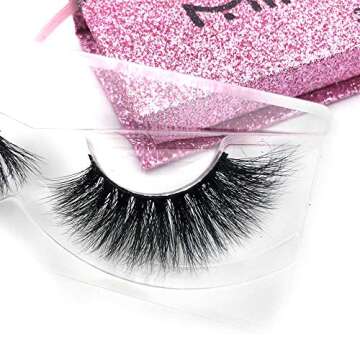 Mikiwi Thick Full 3D Mink Lashes DA007 Long Mink Eyelashes Cruelty Free 3D Mink Eyelashes Dramatic Look Volumn False Lashes …