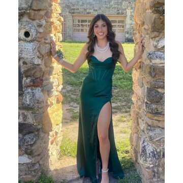 Elegant Women's Satin Prom Dress for Special Occasions