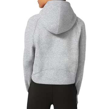 LASLULU Women's Fleece Lined Cropped Hoodie - Perfect Comfort