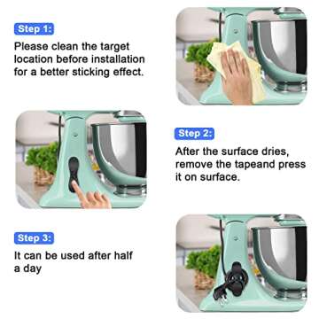 Wire Cord Organizer for Appliances, Yoelike Cord Wrap Holder Stick On Cooker Accessories for Mixer, Blender, Toaster, Coffee Maker, Pressure Cooker and Air Fryer Storage (6Pack)