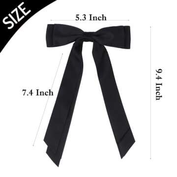 Stylish Satin Bow Hair Clips for Women with Long Tail