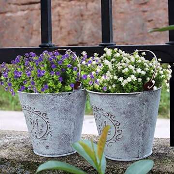 RECUTMS Artificial Flowers, Fake Outdoor UV Resistant Plants Artificial Lotus Flowers Eucalyptus Greenery Shrubs Bridal Wedding Bouquet for Home Garden Party Wedding Decoration 8 Bundles (White)