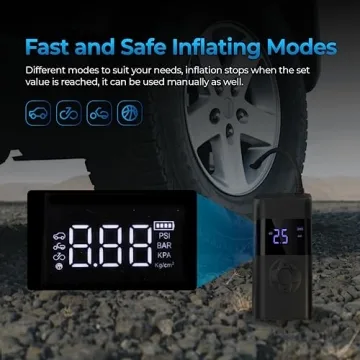 AutoSky Portable Air Compressor with Digital Pressure Gauge