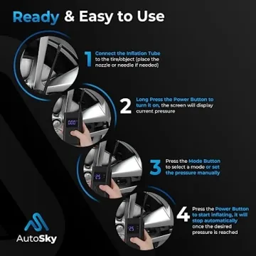 AutoSky Portable Air Compressor with Digital Pressure Gauge