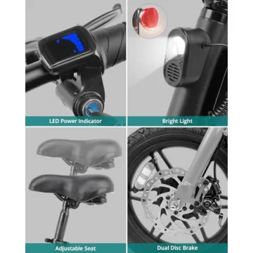 Gotrax Nano 14" Folding Electric Bike for City Commuting