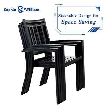 Sophia & William Stackable Metal Patio Dining Chairs
