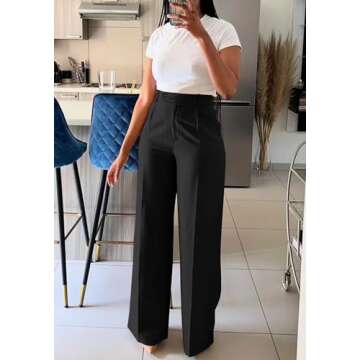 Unybwonn Women High Waist Dress Pants - Stylish Work & Casual Trousers