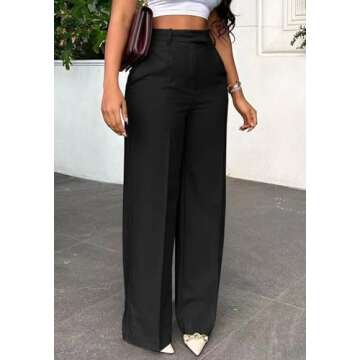 Unybwonn High Waist Dress Pants for Women - Chic Comfort