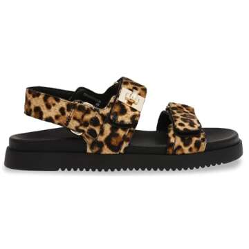 Steve Madden Women's Mona Sandal, Leopard, 9 M US