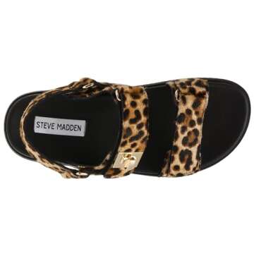 Steve Madden Women's Mona Sandal, Leopard, 9 M US