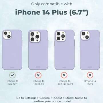 Pela: Phone Case for iPhone 14 Plus | Eco-Friendly, Made from Plants | Sleek & Light Design with Pro...