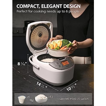 Toshiba 6-Cup Rice Cooker with Fuzzy Logic Technology