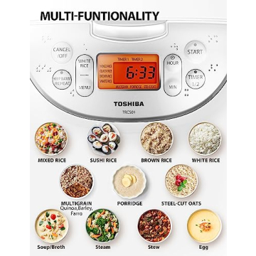 Toshiba 6-Cup Rice Cooker with Fuzzy Logic Technology