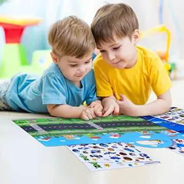 Puffy Sticker Book for Kids - Reusable Fun for Ages 1-8