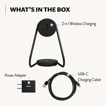 COURANT MAG:2 Classics Wireless Charging Stand - Italian Leather, 2 in 1 Multi-Device Charger - Magnetic Stand for MagSafe iPhones 16, 15, 14, 13, 12 with Charging Base for AirPod Cases, (Black)