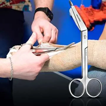 Utopia Care Medical Scissors, EMT and Trauma Shears, 5.5 Inches Stainless Steel Nursing and Surgical Scissors for Bandages (Silver)