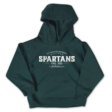 NCAA Michigan State Spartans Toddler Pullover Hood, 3 Toddler, Dark Green