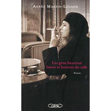 Les gens heureux lisent et boivent du cafe