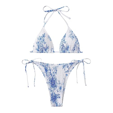 Stylish SOLY HUX Women's Halter Triangle Bikini Set