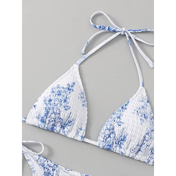 Stylish SOLY HUX Women's Halter Triangle Bikini Set