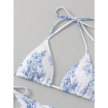 Stylish SOLY HUX Women's Halter Triangle Bikini Set