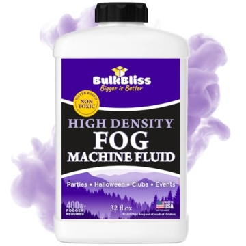 BulkBliss Indoor Fog Machine Fluid - 32oz High Density Smoke for Events