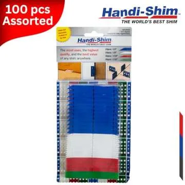 Handi-Shim Heavy Duty Reusable Plastic Construction Shims for Spacing, Leveling, Plumbing and More - 100 Piece Assorted Pack (4 Sizes