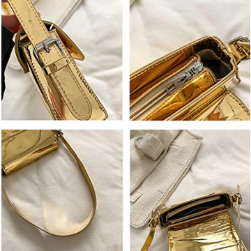 Trendy Patent Leather Hobo Bag for Women 2024