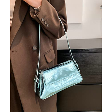 Trendy Patent Leather Hobo Bag for Women 2024