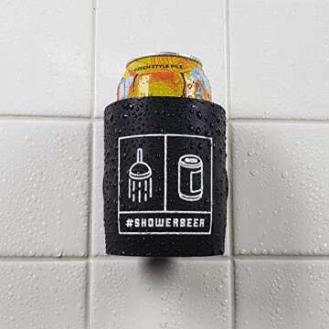 #SHOWERBEER - Shower Beer Holder for in Shower Use, Keeps Beer Cold and Hands Free