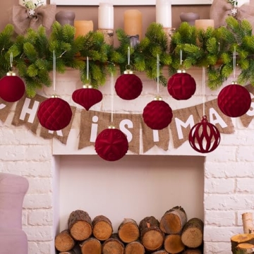 30pcs Velvet Christmas Ball Ornaments - Perfect Holiday Decor Set for Trees