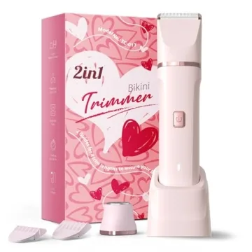 Bikini Trimmer for Women - Painless Electric Razors for Silk Skin,Cordless Body Shaver for Trip,Repl...
