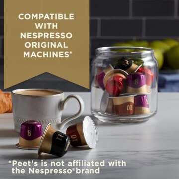 Peet's Espresso Capsules Variety Pack for Nespresso Machines