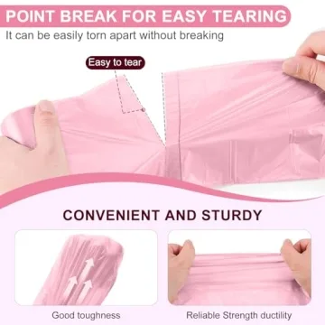 Durable iDemaya 5 Rolls Small Trash Bags, 100 Count