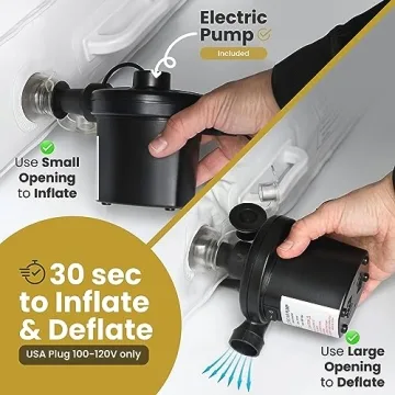 ELTOW Inflatable Toddler Travel Mattress with Bumpers