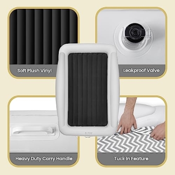 ELTOW Inflatable Toddler Travel Mattress with Bumpers