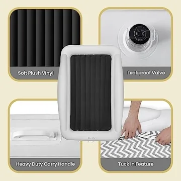 ELTOW Inflatable Toddler Travel Mattress with Bumpers