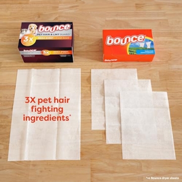 Bounce Pet Hair and Lint Guard Dryer Sheets for Laundry