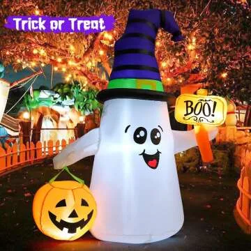 GOOSH 5 FT Halloween Inflatable Ghost Decoration