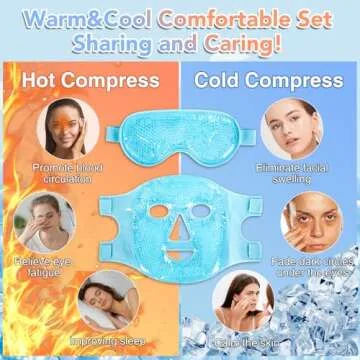XPCARE Colding Ice Face Mask for Puffiness & Migraine Relief - Gel Eye Mask Set